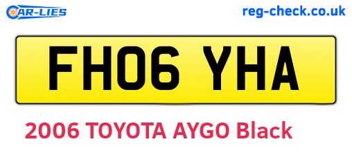 FH06YHA are the vehicle registration plates.