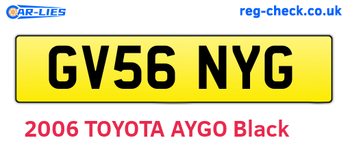 GV56NYG are the vehicle registration plates.