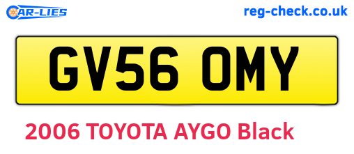 GV56OMY are the vehicle registration plates.