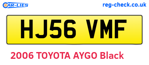 HJ56VMF are the vehicle registration plates.