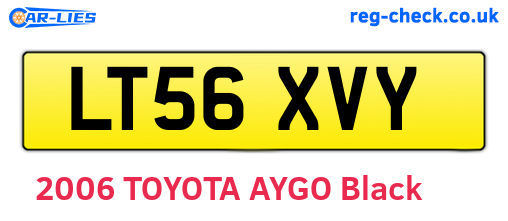 LT56XVY are the vehicle registration plates.