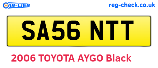 SA56NTT are the vehicle registration plates.