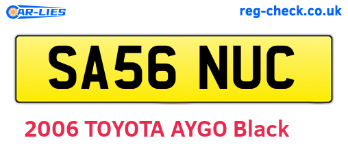 SA56NUC are the vehicle registration plates.