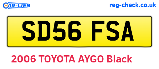 SD56FSA are the vehicle registration plates.