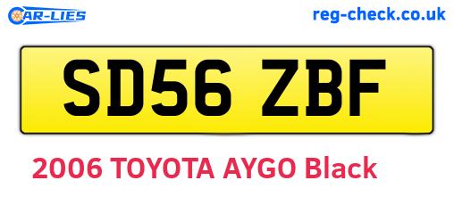 SD56ZBF are the vehicle registration plates.