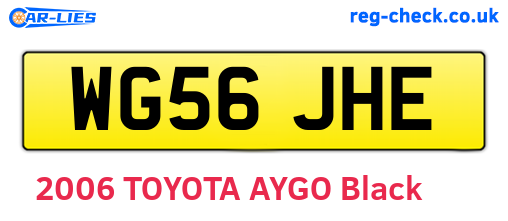 WG56JHE are the vehicle registration plates.