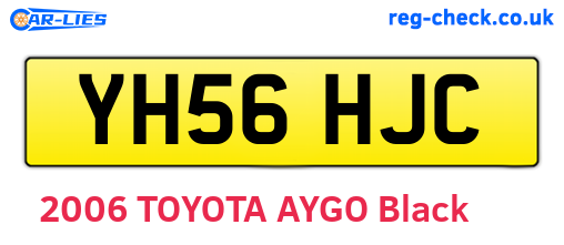 YH56HJC are the vehicle registration plates.