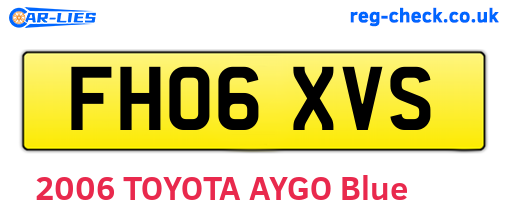 FH06XVS are the vehicle registration plates.