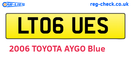 LT06UES are the vehicle registration plates.