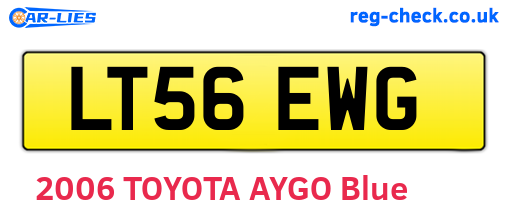 LT56EWG are the vehicle registration plates.