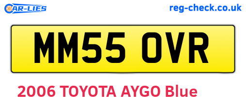 MM55OVR are the vehicle registration plates.