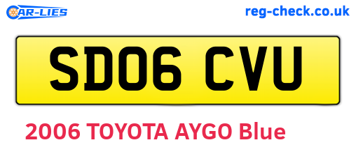 SD06CVU are the vehicle registration plates.
