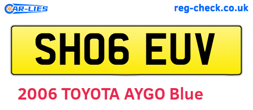 SH06EUV are the vehicle registration plates.