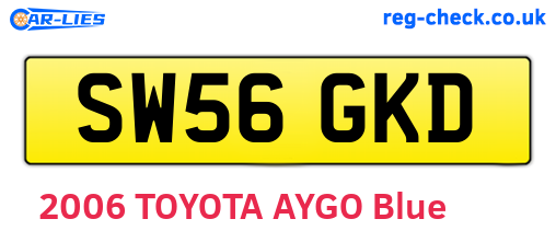 SW56GKD are the vehicle registration plates.