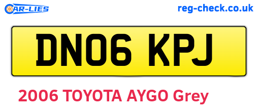 DN06KPJ are the vehicle registration plates.