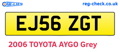 EJ56ZGT are the vehicle registration plates.