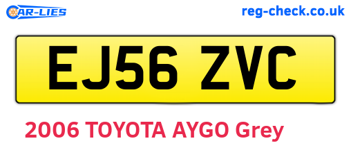 EJ56ZVC are the vehicle registration plates.