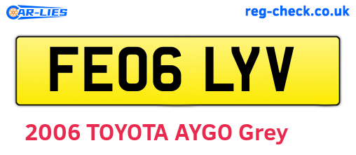 FE06LYV are the vehicle registration plates.