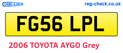 FG56LPL are the vehicle registration plates.