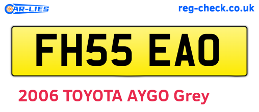 FH55EAO are the vehicle registration plates.