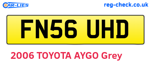 FN56UHD are the vehicle registration plates.
