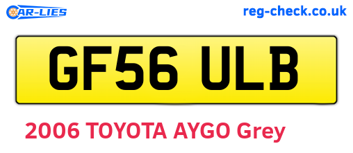 GF56ULB are the vehicle registration plates.
