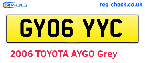 GY06YYC are the vehicle registration plates.