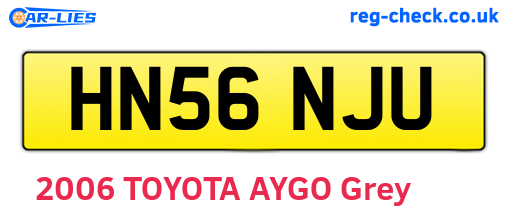 HN56NJU are the vehicle registration plates.