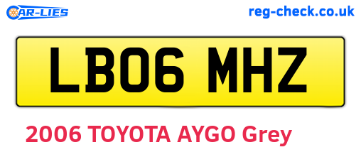 LB06MHZ are the vehicle registration plates.