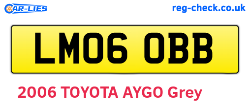 LM06OBB are the vehicle registration plates.