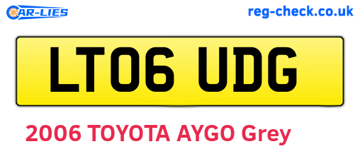 LT06UDG are the vehicle registration plates.