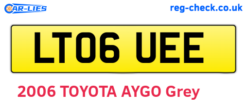 LT06UEE are the vehicle registration plates.