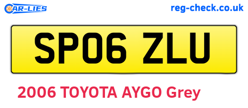 SP06ZLU are the vehicle registration plates.