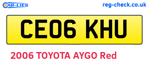 CE06KHU are the vehicle registration plates.