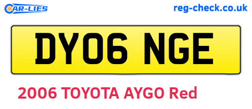 DY06NGE are the vehicle registration plates.
