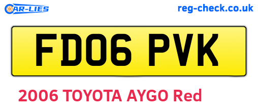 FD06PVK are the vehicle registration plates.