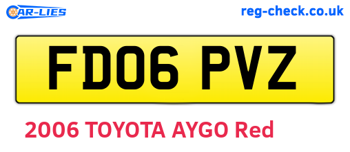 FD06PVZ are the vehicle registration plates.