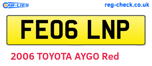 FE06LNP are the vehicle registration plates.