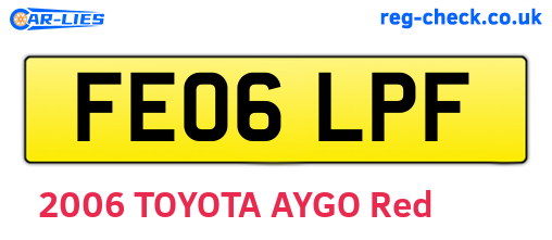 FE06LPF are the vehicle registration plates.