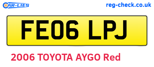 FE06LPJ are the vehicle registration plates.