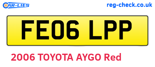 FE06LPP are the vehicle registration plates.