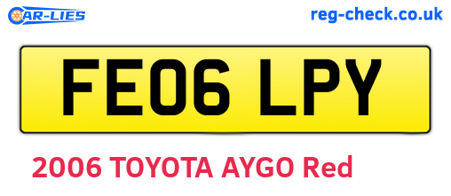 FE06LPY are the vehicle registration plates.