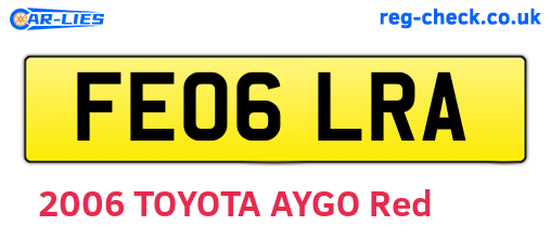 FE06LRA are the vehicle registration plates.
