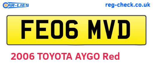 FE06MVD are the vehicle registration plates.