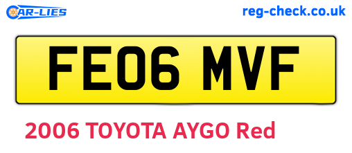 FE06MVF are the vehicle registration plates.