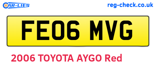 FE06MVG are the vehicle registration plates.