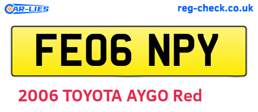 FE06NPY are the vehicle registration plates.