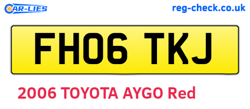 FH06TKJ are the vehicle registration plates.