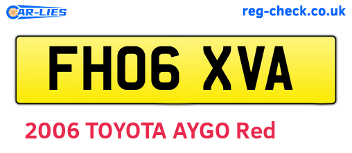 FH06XVA are the vehicle registration plates.