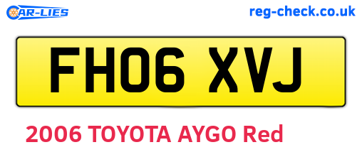 FH06XVJ are the vehicle registration plates.